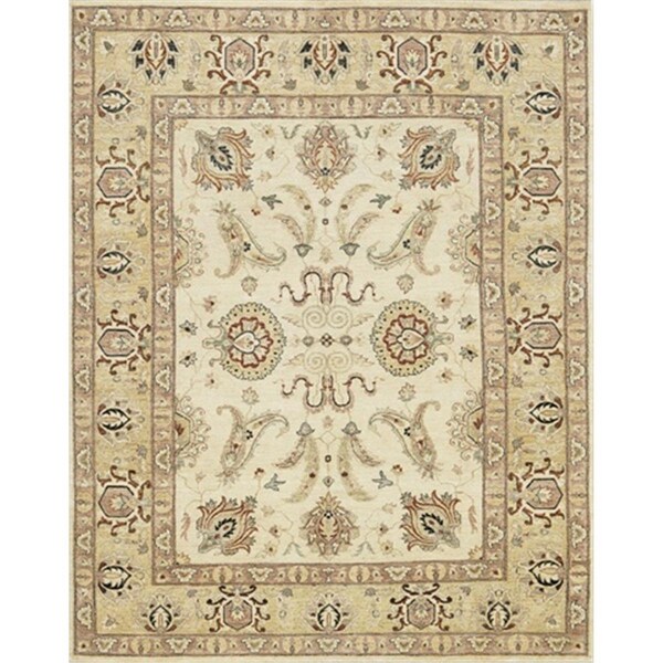 Loloi 8 ft. x 8 ft. Majestic Round Shape Hand Knotted Area Rug- Ivory and Gold MAJEMM-02IVGO800R - main